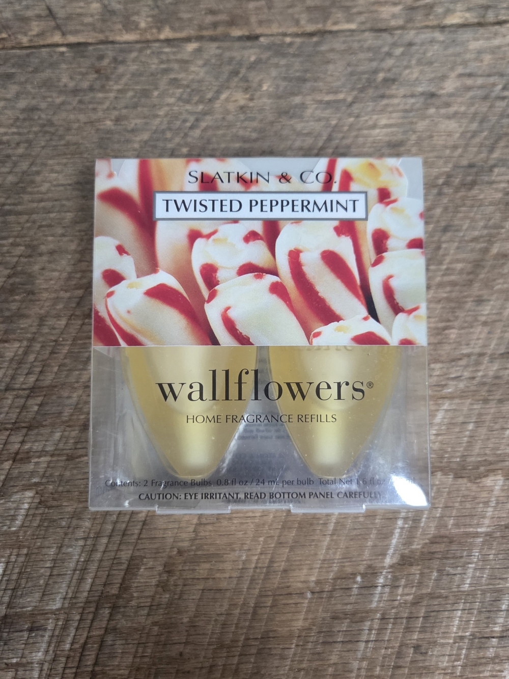 Vintage Slatkin & Co Bath & Body Works Twisted Peppermint Wallflowers 2-Pack B1O